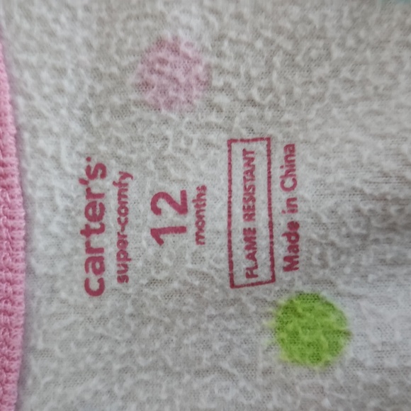 Cater's, Super Comfy, 12 Month, Flame Resistant Sleeper, Light Pink w head band - Picture 11 of 11
